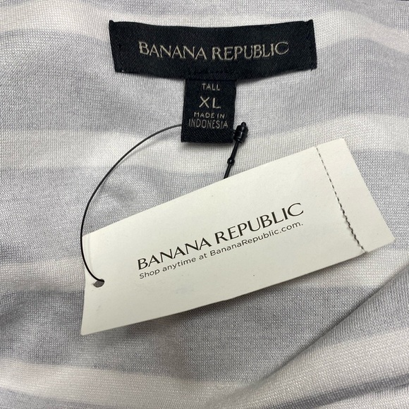 Banana Republic Dress Striped Sleeveless V-Neck Maxi Navy and White Size XL Tall - Picture 3 of 9